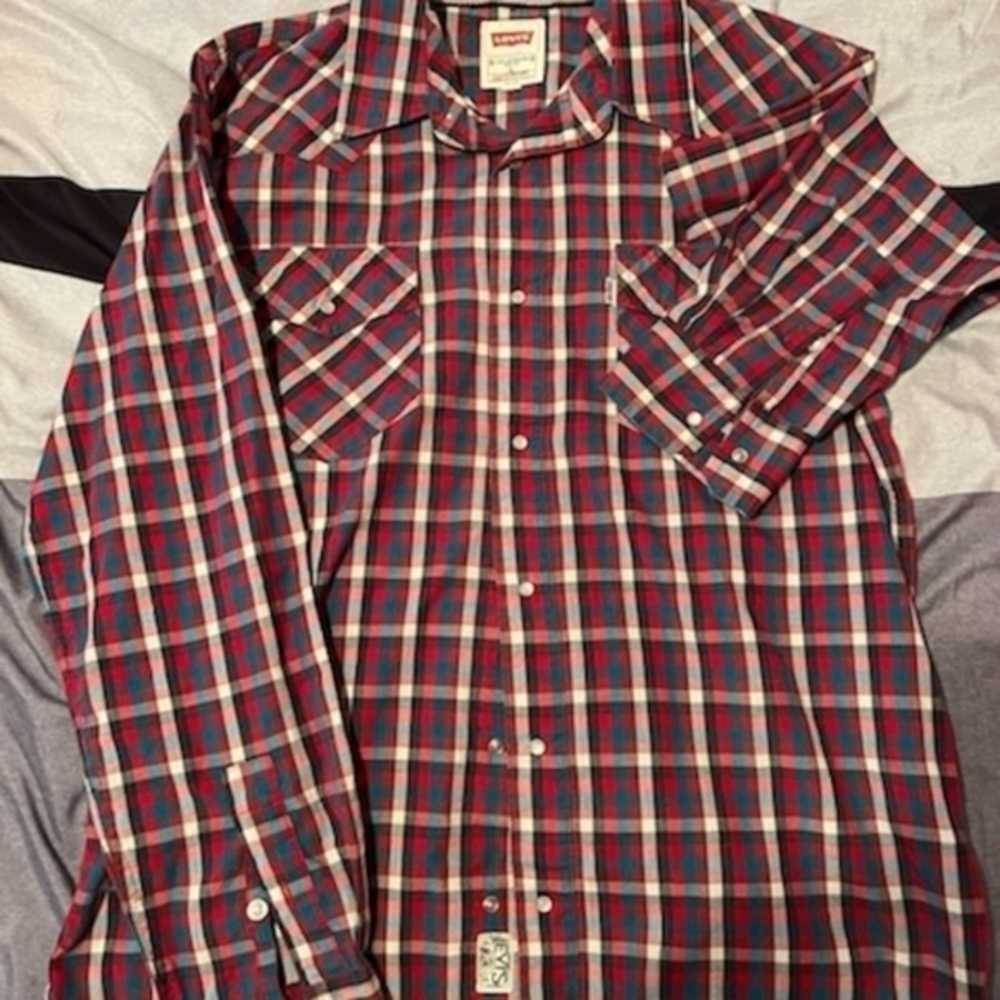 𝅺MEN'S Levi's Long-Sleeve Shirt,‎ Large,